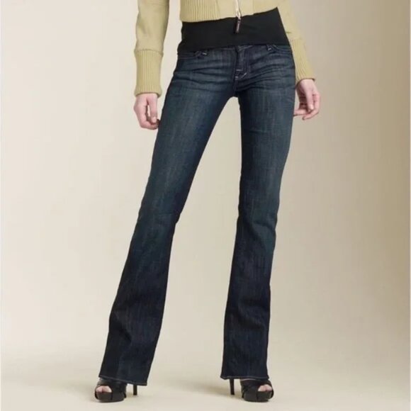 ROCK & REPUBLIC Dark Wash Kasandra Mid-Rise Boot Cut Jeans Size 30 - Picture 10 of 10